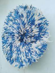 Juju hat speckled white and blue of 80 cm